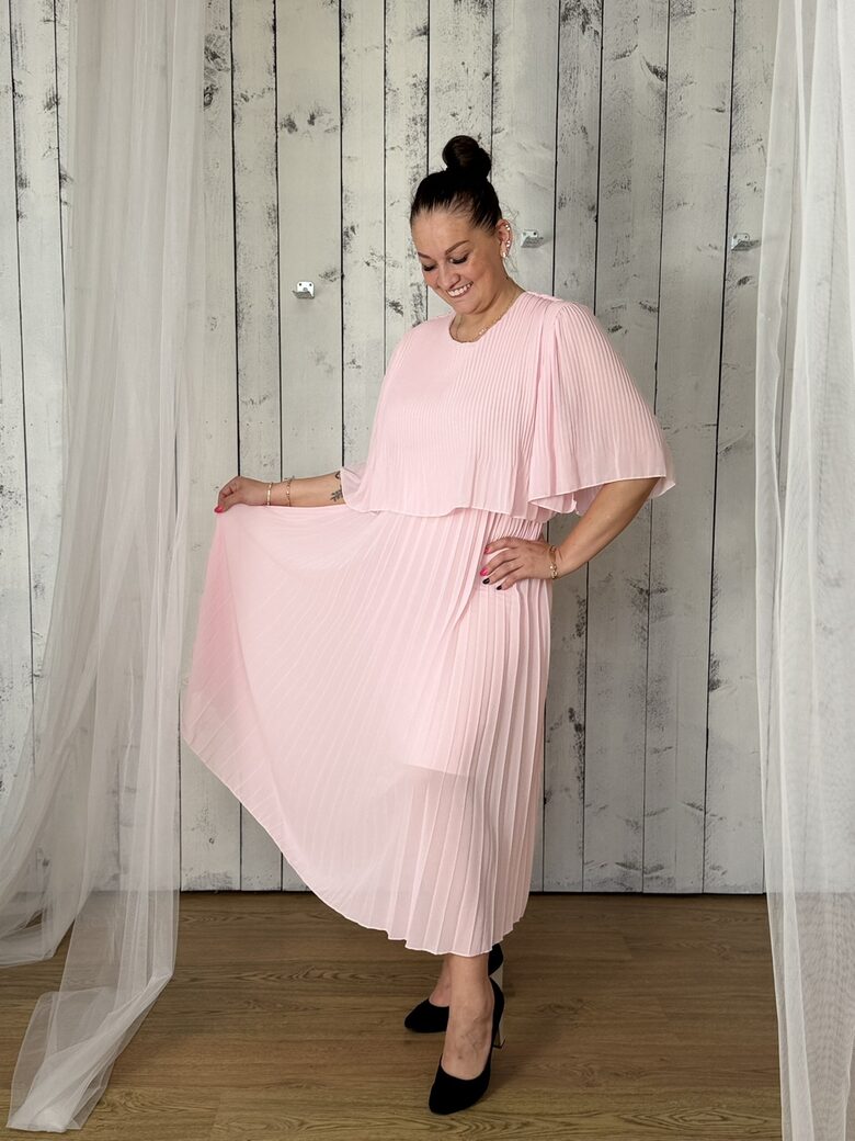Gofrēta kleita - BABY PINK