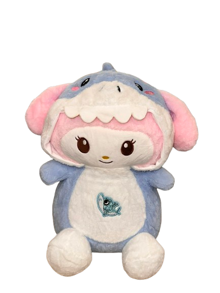 Zilā un rozā mantiņa haizivs kostīmā + pleds