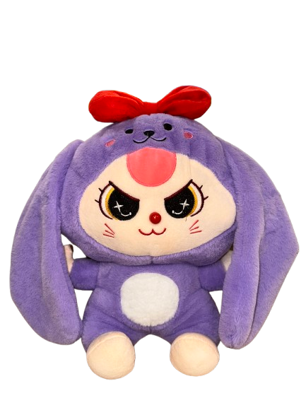 Violets zaķītis ar lielām ausīm 