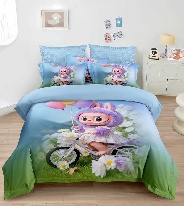 Bērnu gultasveļa - LABUBU uz riteņa