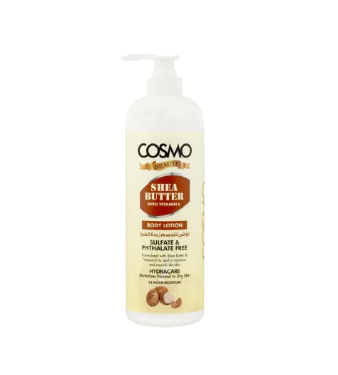 SHEA BUTTER WITH VITAMIN E ķermeņa losjons no COSMO 1000ml