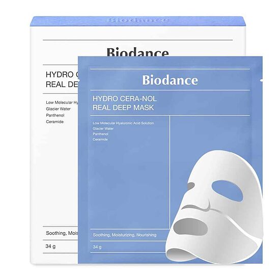 Biodance – Hydro Cera-Nol Real dziļā sejas maska, 34 g x 4 gab.