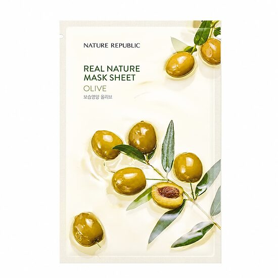 Nature Republic – Īstas dabas olīvu krāsas sejas maska, 1 lapa