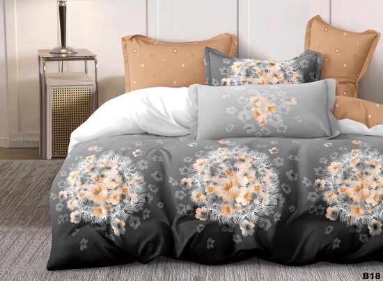Gultasveļas komplekts ar pelēku toni (B18)