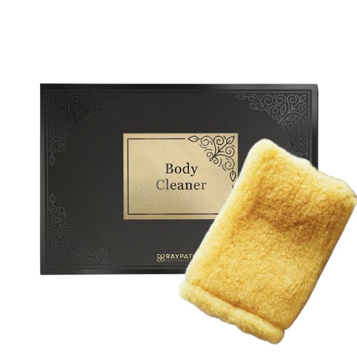 Ķermeņa tīrīšanas cimds (dzeltens)