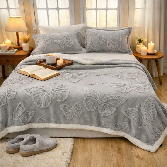 FILROW Soft & Warm pleds pelēkā krāsā 200 × 230cm