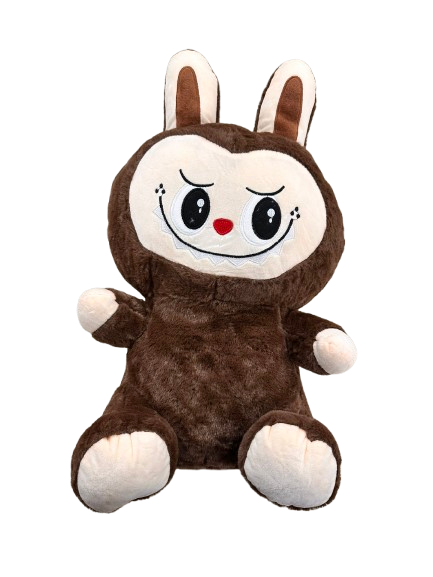 Brūnā Labubu mantiņa + pleds