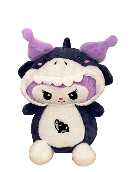 Violeta mantiņa haizivs kostīmā (platāka) + pleds