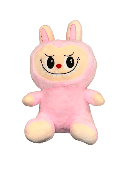 Rozā Labubu mantiņa + pleds