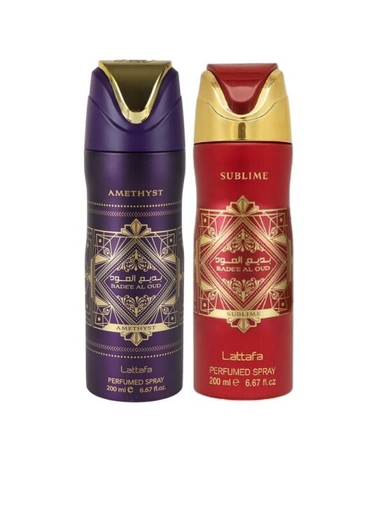 Bade’e Al Oud Sublime by Lattafa dezodorants 200ml / Bade'e Al Oud Amethyst by Lattafa dezodorants 200ml 
