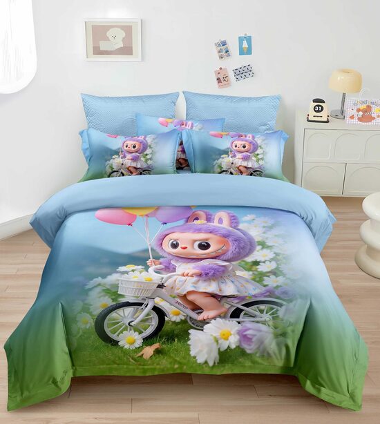 Bērnu gultasveļa - LABUBU uz riteņa