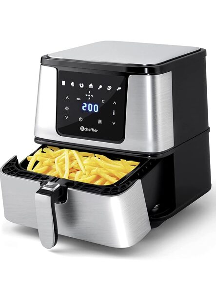 AIRFRYER ar tilpumu 5,5 L pelēkā krāsā